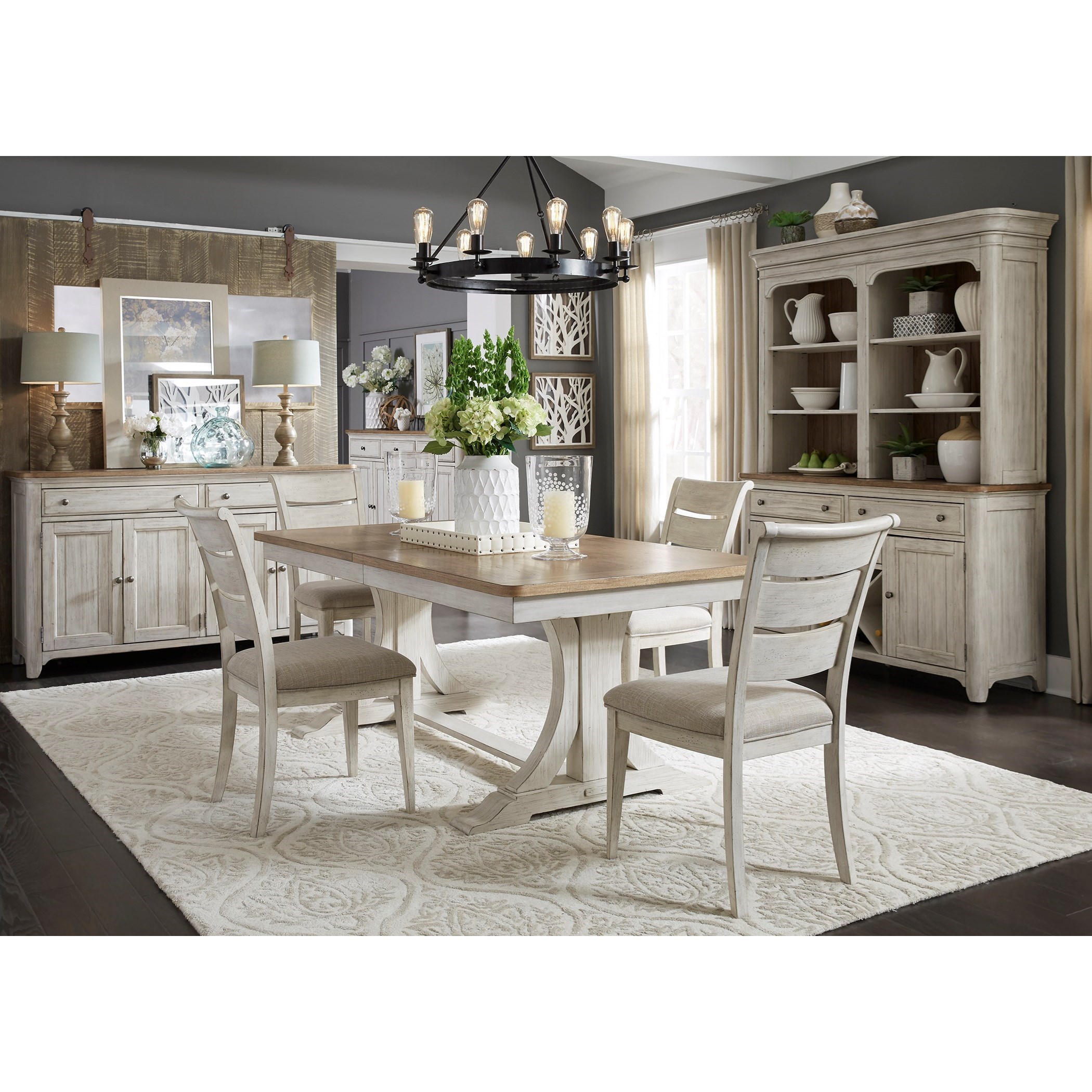 Liberty Furniture Farmhouse Reimagined 652 Dining Room Group 1 Dining